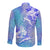 Couple Blue Sea Turtle Heart Love Long Sleeve Button Shirt LT05 - Polynesian Pride