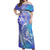 Couple Blue Sea Turtle Heart Love Off Shoulder Maxi Dress LT05 Women Blue - Polynesian Pride