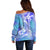 Couple Blue Sea Turtle Heart Love Off Shoulder Sweater LT05 - Polynesian Pride