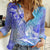 Couple Blue Sea Turtle Heart Love Women Casual Shirt LT05 Female Blue - Polynesian Pride