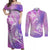 Couple Sea Turtle Love Give Us A Fairytale Couples Matching Off Shoulder Maxi Dress and Long Sleeve Button Shirt LT05 Pink - Polynesian Pride