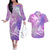 Couple Sea Turtle Love Give Us A Fairytale Couples Matching Off The Shoulder Long Sleeve Dress and Hawaiian Shirt LT05 Pink - Polynesian Pride