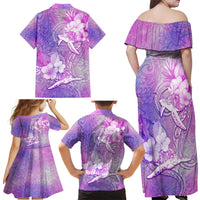 Couple Sea Turtle Love Give Us A Fairytale Family Matching Off Shoulder Maxi Dress and Hawaiian Shirt LT05 - Polynesian Pride