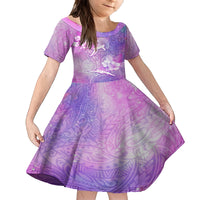 Couple Sea Turtle Love Give Us A Fairytale Family Matching Puletasi Dress and Hawaiian Shirt LT05 Daughter's Dress Pink - Polynesian Pride