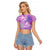 Couple Sea Turtle Love Give Us A Fairytale Raglan Cropped T Shirt LT05 Female Pink - Polynesian Pride