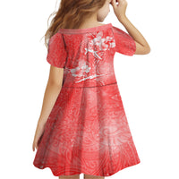 Polynesia Sea Turtle Couple Family Matching Off Shoulder Long Sleeve Dress and Hawaiian Shirt Happy Valentine Day Red LT05 - Polynesian Pride