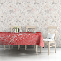 Polynesia Sea Turtle Couple Tablecloth Happy Valentine Day Red LT05 - Polynesian Pride