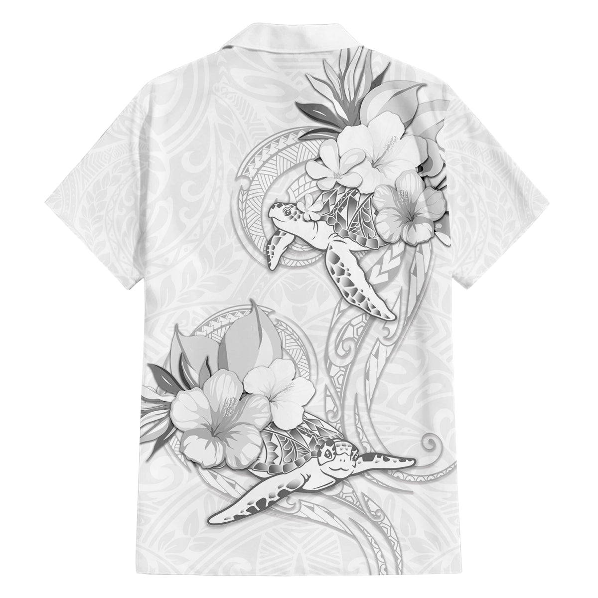 Polynesia Sea Turtle Couple Family Matching Long Sleeve Bodycon Dress and Hawaiian Shirt Happy Valentine Day White LT05 - Polynesian Pride