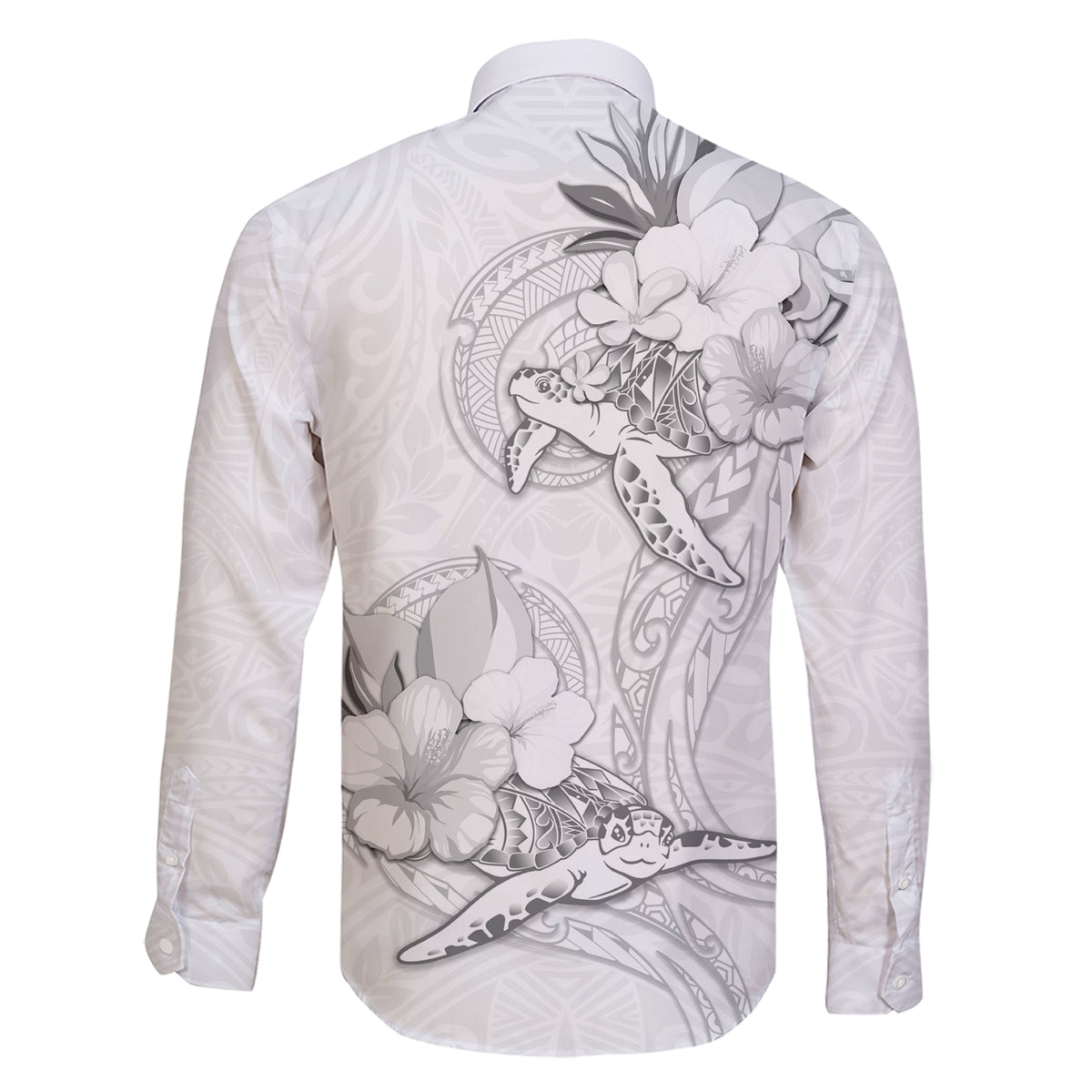 Polynesia Sea Turtle Couple Family Matching Short Sleeve Bodycon Dress and Hawaiian Shirt Happy Valentine Day White LT05 - Polynesian Pride