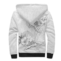 Polynesia Sea Turtle Couple Sherpa Hoodie Happy Valentine Day White LT05 - Polynesian Pride
