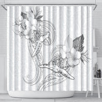 Polynesia Sea Turtle Couple Shower Curtain Happy Valentine Day White LT05 - Polynesian Pride