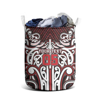 Custom Aotearoa Ngapuhi Laundry Basket Maori Tribal Pattern Mix Poutama LT05 - Polynesian Pride