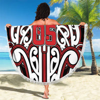 Custom Aotearoa Ngapuhi Beach Blanket Maori Tribal Pattern Mix Poutama LT05 - Polynesian Pride