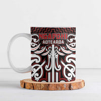 Custom Aotearoa Ngapuhi Ceramic Mug Maori Tribal Pattern Mix Poutama