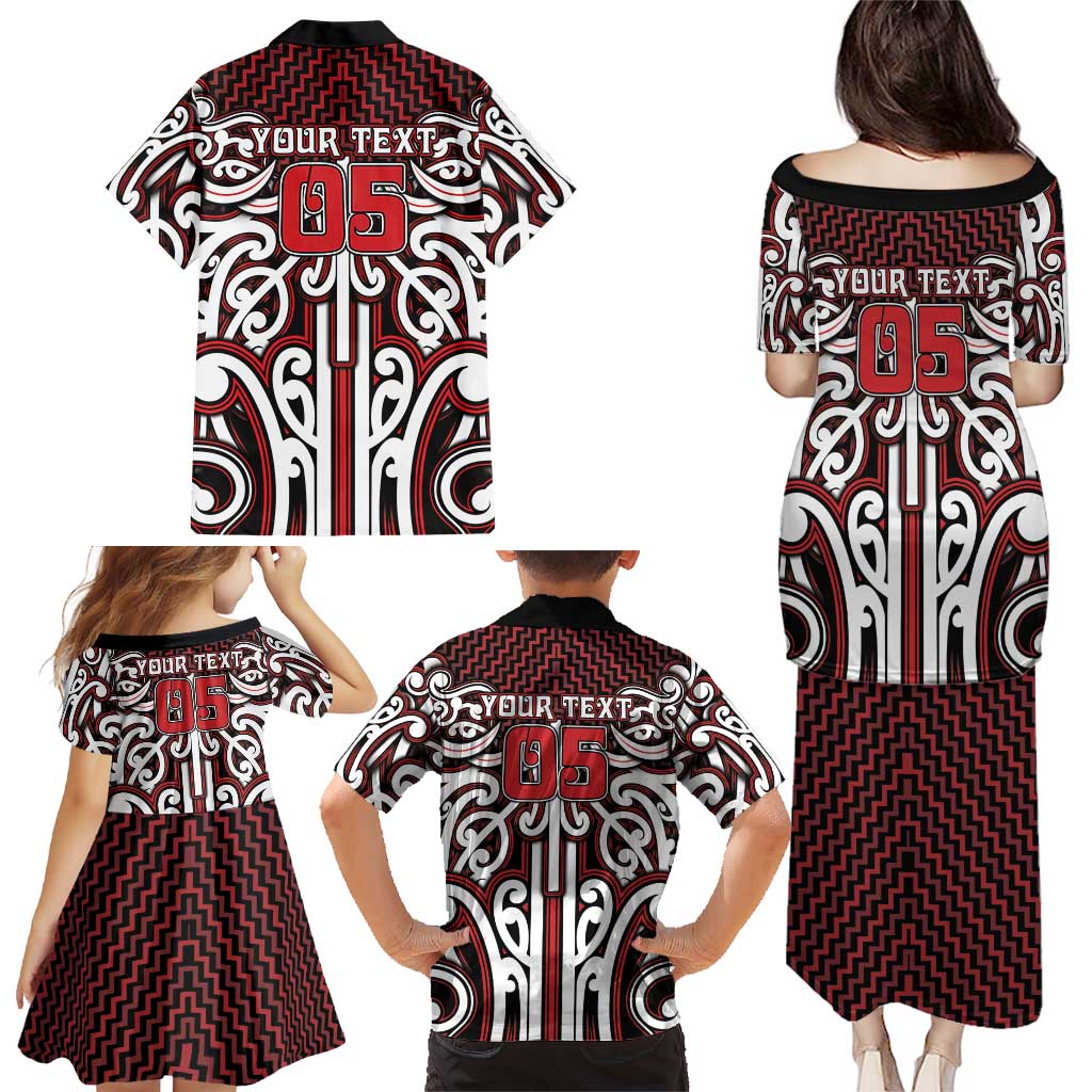 Custom Aotearoa Ngapuhi Family Matching Puletasi and Hawaiian Shirt Maori Tribal Pattern Mix Poutama LT05 - Polynesian Pride