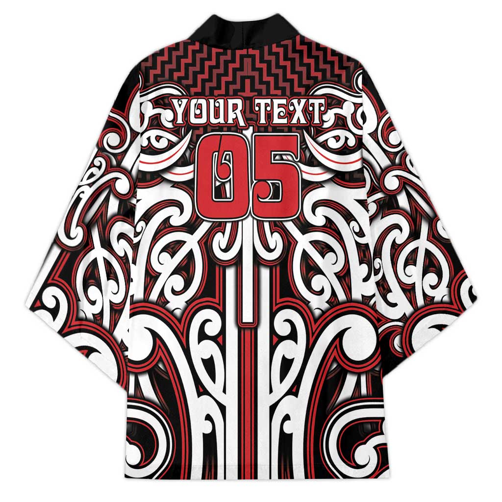 Custom Aotearoa Ngapuhi Kimono Maori Tribal Pattern Mix Poutama LT05 - Polynesian Pride