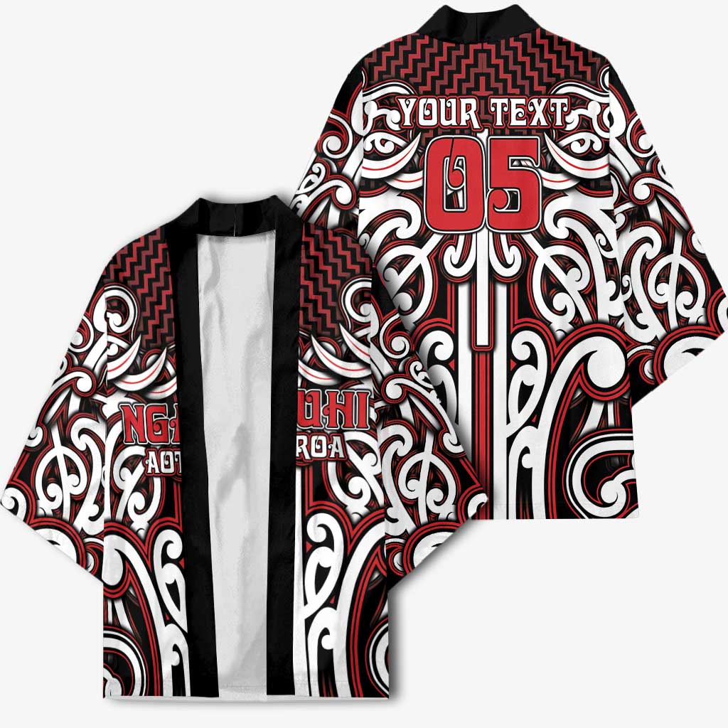 Custom Aotearoa Ngapuhi Kimono Maori Tribal Pattern Mix Poutama LT05 - Polynesian Pride