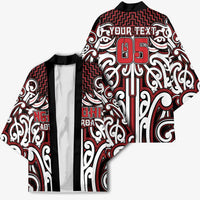 Custom Aotearoa Ngapuhi Kimono Maori Tribal Pattern Mix Poutama LT05 - Polynesian Pride