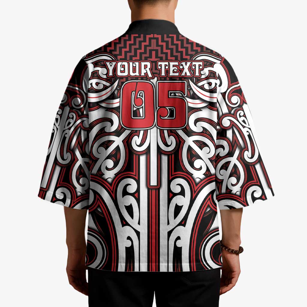 Custom Aotearoa Ngapuhi Kimono Maori Tribal Pattern Mix Poutama LT05 - Polynesian Pride