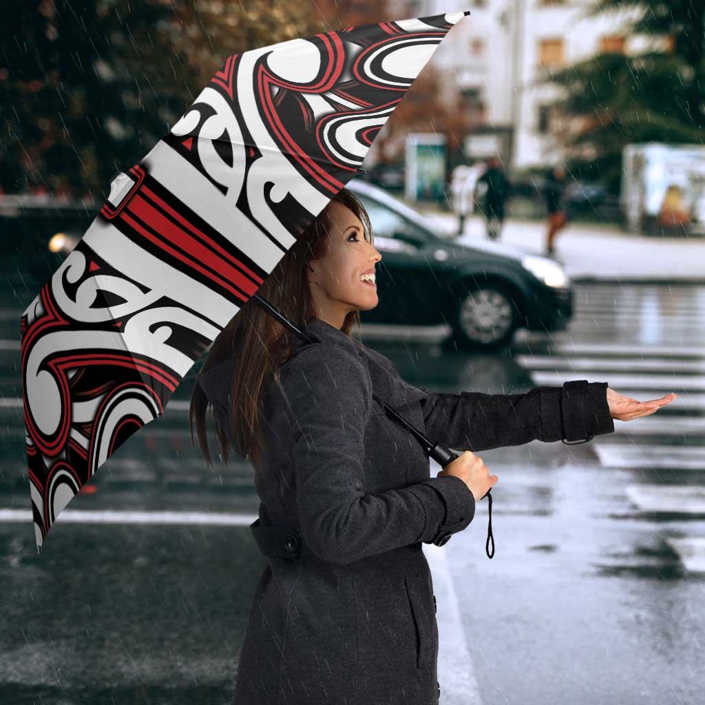 Custom Aotearoa Ngapuhi Umbrella Maori Tribal Pattern Mix Poutama LT05 - Polynesian Pride