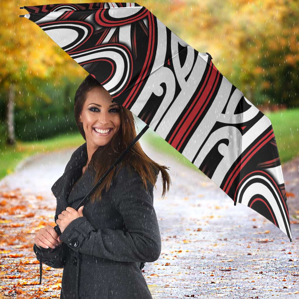 Custom Aotearoa Ngapuhi Umbrella Maori Tribal Pattern Mix Poutama LT05 - Polynesian Pride