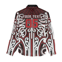 Custom Aotearoa Ngapuhi Women Casual Shirt Maori Tribal Pattern Mix Poutama