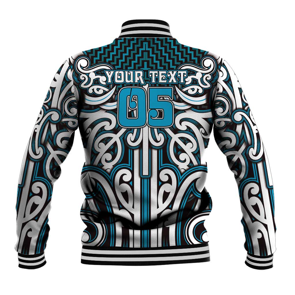Custom Aotearoa Ngati Porou Baseball Jacket Maori Tribal Pattern Mix Poutama