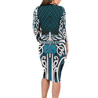 Custom Aotearoa Ngati Porou Family Matching Long Sleeve Bodycon Dress and Hawaiian Shirt Maori Tribal Pattern Mix Poutama LT05 - Polynesian Pride