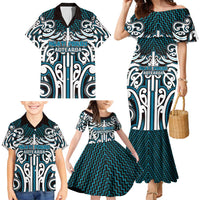 Custom Aotearoa Ngati Porou Family Matching Mermaid Dress and Hawaiian Shirt Maori Tribal Pattern Mix Poutama LT05 - Polynesian Pride