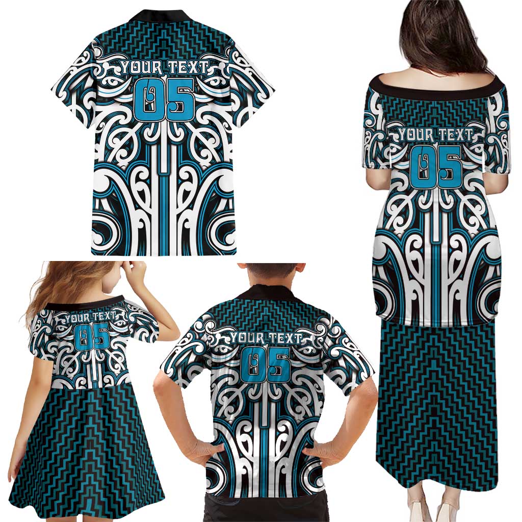 Custom Aotearoa Ngati Porou Family Matching Puletasi and Hawaiian Shirt Maori Tribal Pattern Mix Poutama LT05 - Polynesian Pride