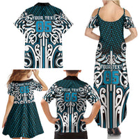 Custom Aotearoa Ngati Porou Family Matching Summer Maxi Dress and Hawaiian Shirt Maori Tribal Pattern Mix Poutama LT05 - Polynesian Pride