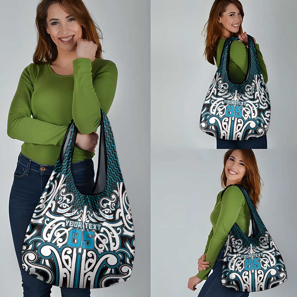 Custom Aotearoa Ngati Porou Grocery Bag Maori Tribal Pattern Mix Poutama