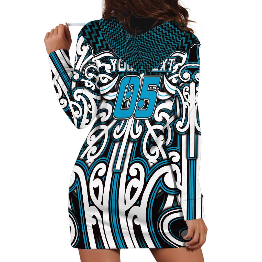 Custom Aotearoa Ngati Porou Hoodie Dress Maori Tribal Pattern Mix Poutama