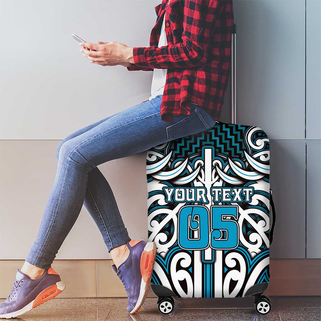 Custom Aotearoa Ngati Porou Luggage Cover Maori Tribal Pattern Mix Poutama