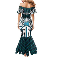 Custom Aotearoa Ngati Porou Mermaid Dress Maori Tribal Pattern Mix Poutama