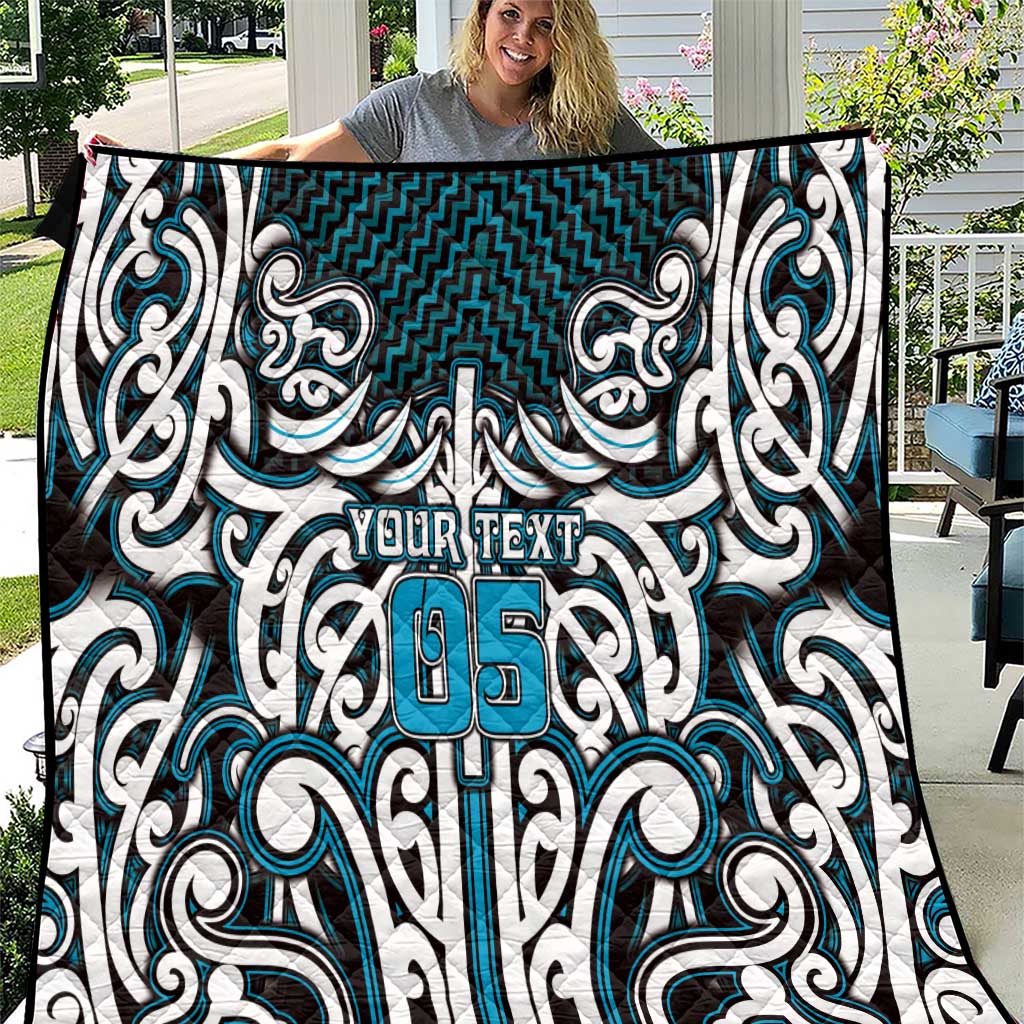Custom Aotearoa Ngati Porou Quilt Maori Tribal Pattern Mix Poutama