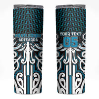 Custom Aotearoa Ngati Porou Skinny Tumbler Maori Tribal Pattern Mix Poutama