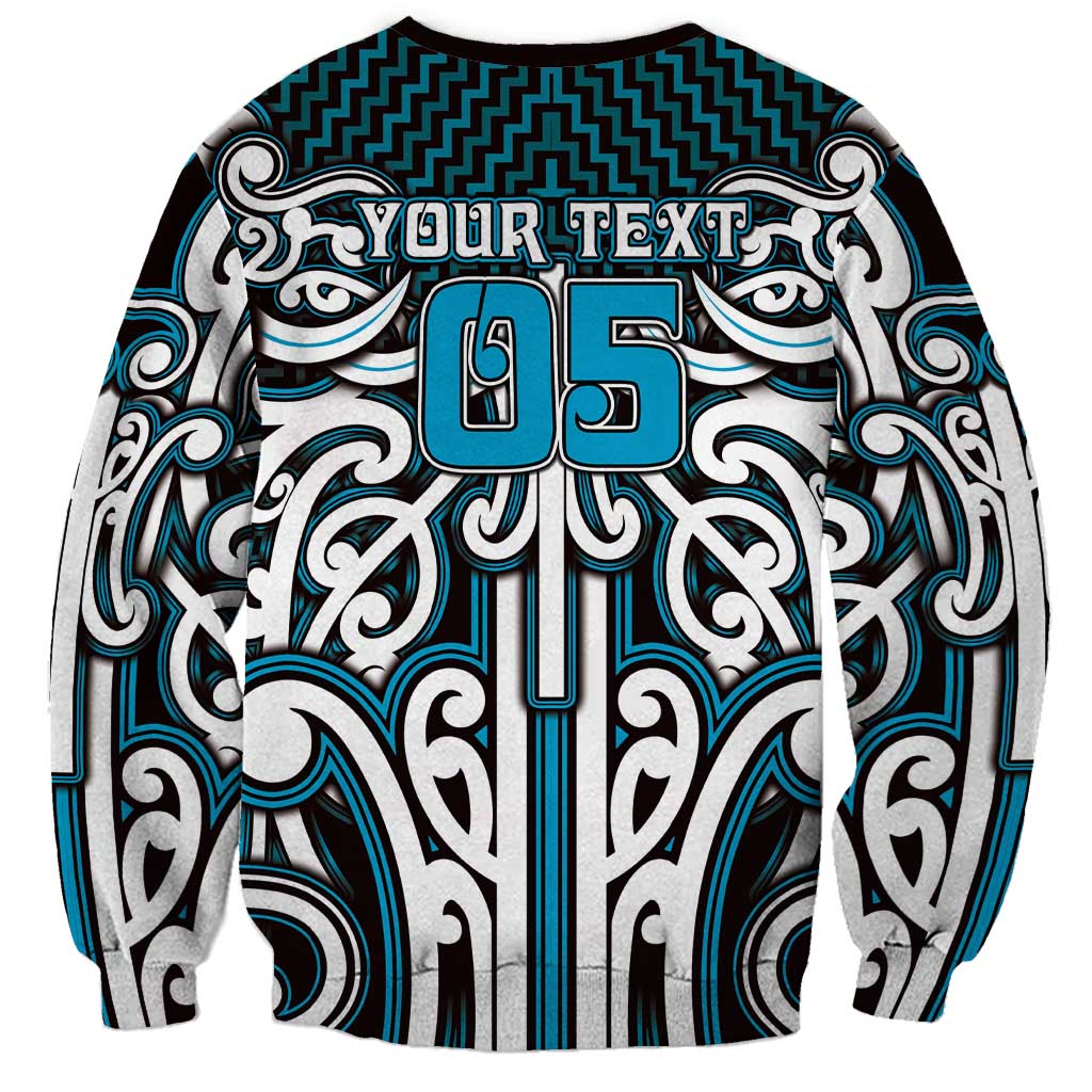Custom Aotearoa Ngati Porou Sweatshirt Maori Tribal Pattern Mix Poutama
