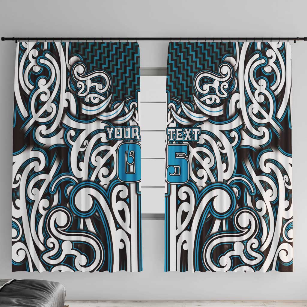 Custom Aotearoa Ngati Porou Window Curtain Maori Tribal Pattern Mix Poutama