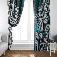 Custom Aotearoa Ngati Porou Window Curtain Maori Tribal Pattern Mix Poutama