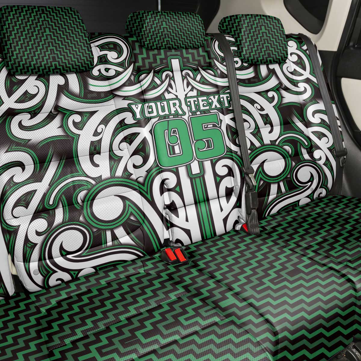Custom Aotearoa Ngai Tahu Back Car Seat Cover Maori Tribal Pattern Mix Poutama