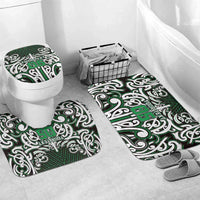 Custom Aotearoa Ngai Tahu Bathroom Set Maori Tribal Pattern Mix Poutama LT05 Mat Set Only (3 pcs) One Size Green - Polynesian Pride