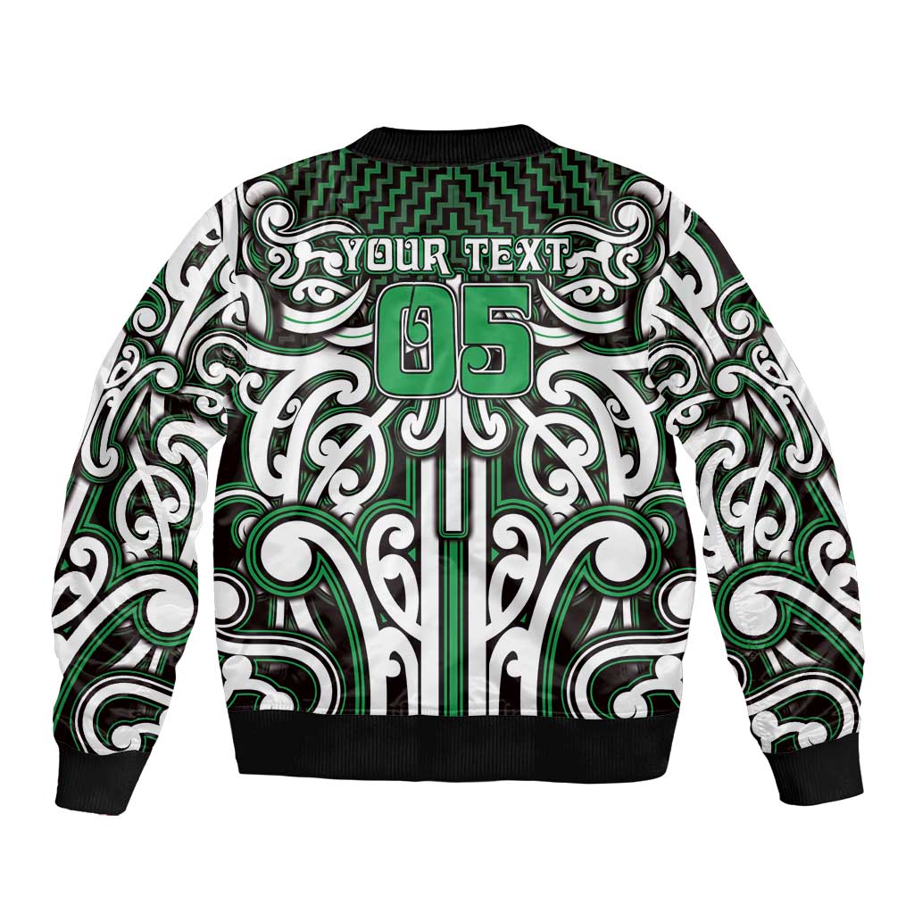 Custom Aotearoa Ngai Tahu Bomber Jacket Maori Tribal Pattern Mix Poutama LT05 - Polynesian Pride
