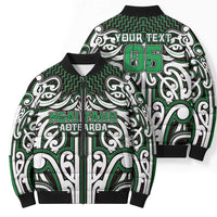 Custom Aotearoa Ngai Tahu Bomber Puffer Jacket Maori Tribal Pattern Mix Poutama LT05 - Polynesian Pride