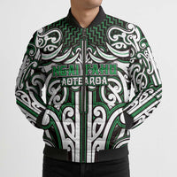 Custom Aotearoa Ngai Tahu Bomber Puffer Jacket Maori Tribal Pattern Mix Poutama LT05 - Polynesian Pride