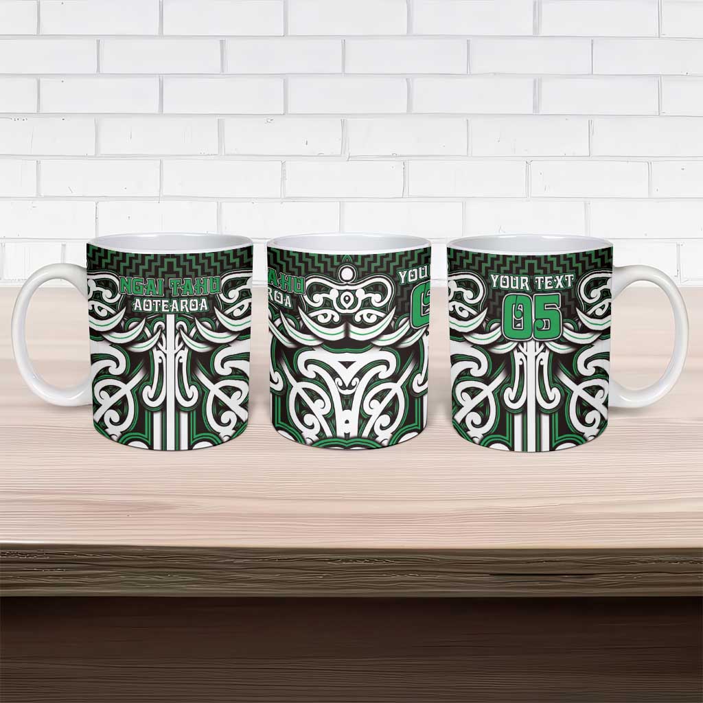 Custom Aotearoa Ngai Tahu Ceramic Mug Maori Tribal Pattern Mix Poutama