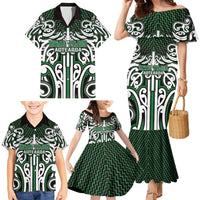 Custom Aotearoa Ngai Tahu Family Matching Mermaid Dress and Hawaiian Shirt Maori Tribal Pattern Mix Poutama LT05 - Polynesian Pride