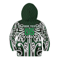 Custom Aotearoa Ngai Tahu Kid Hoodie Maori Tribal Pattern Mix Poutama