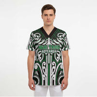 Custom Aotearoa Ngai Tahu Scrub Top Maori Tribal Pattern Mix Poutama LT05 - Polynesian Pride