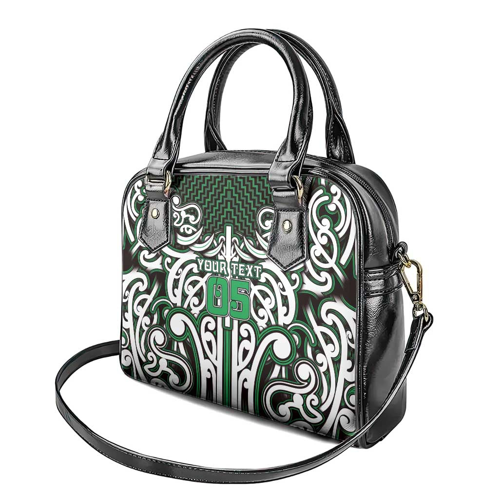 Custom Aotearoa Ngai Tahu Shoulder Handbag Maori Tribal Pattern Mix Poutama